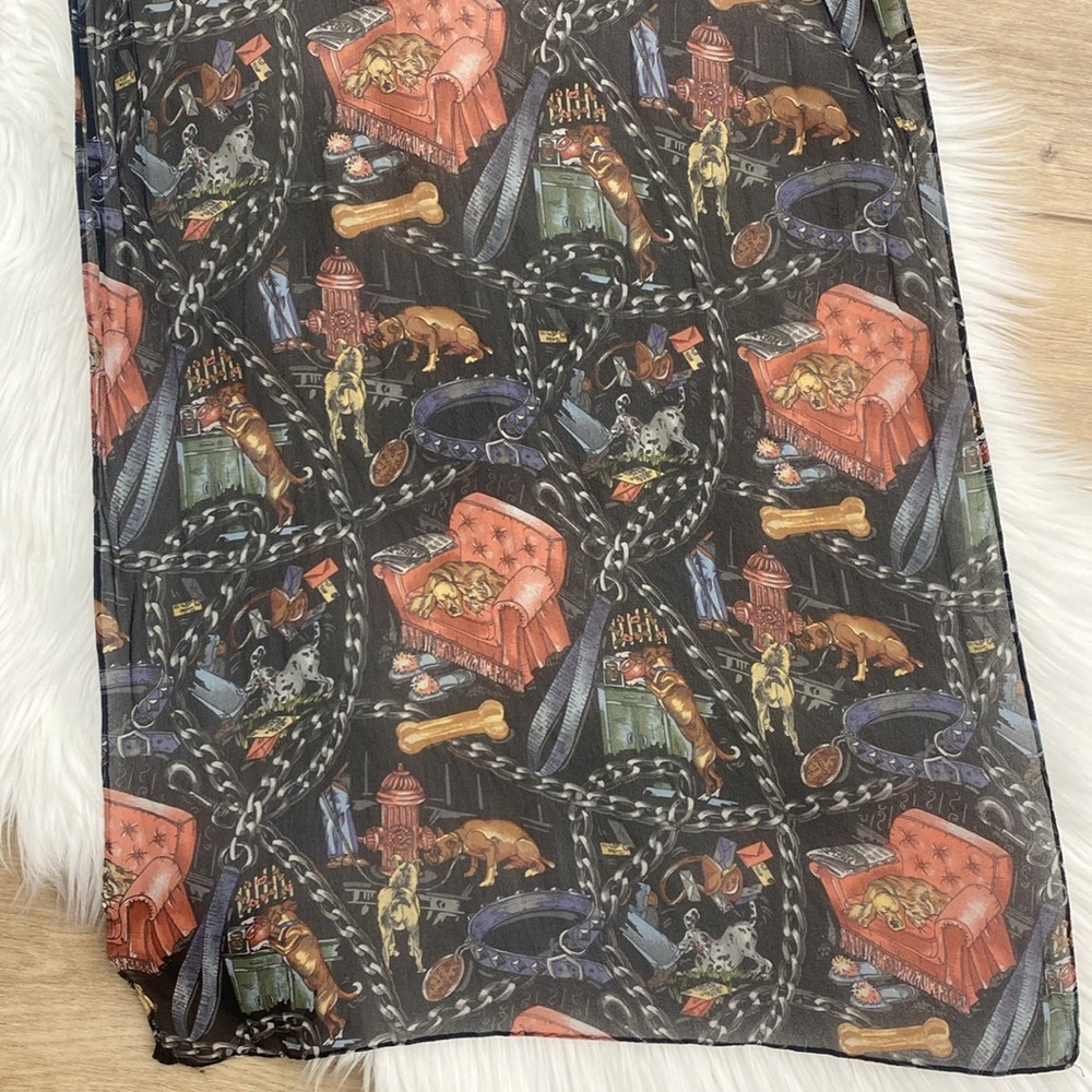 Vintage Nick &‎ Nora NY Dog Scarf Equestrian Alternative Novelty Chains - Picture 3 of 9